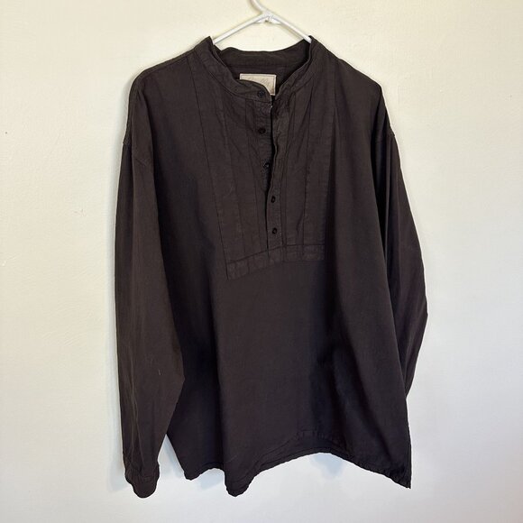 Vtg Scully Mens Brown Peruvian Cotton Pullover Shirt XL Heavy Western Ranch - Picture 8 of 9